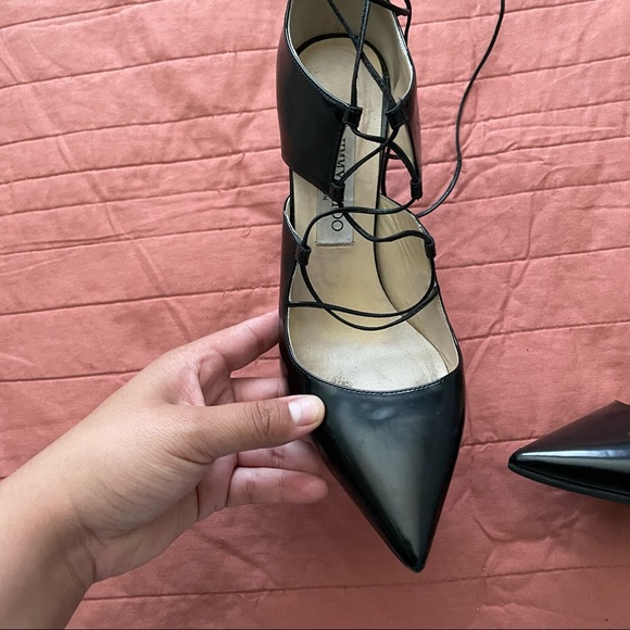 Jimmy Choo Hoops Lace-Up Leather Pump size 38 - Picture 2 of 7